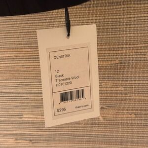 Theory Classic Black Wool Trousers